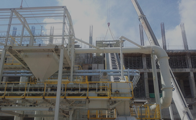 Production installation of the raw material system (raw material mix facility)
